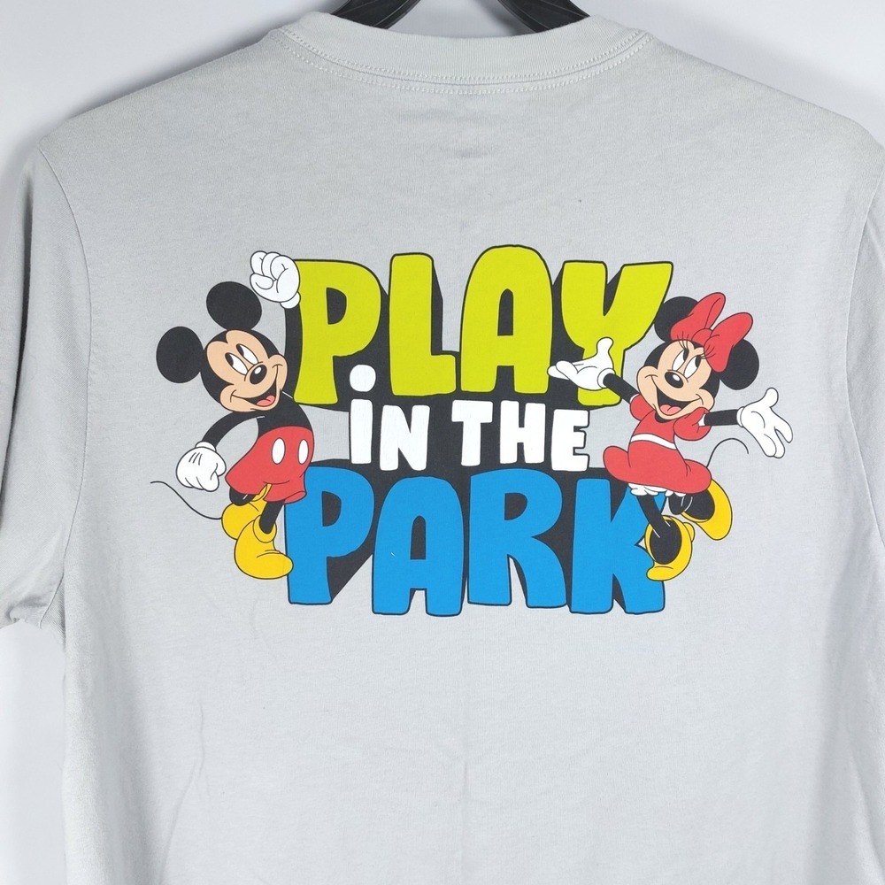 Disney Parks Play In The Park T-Shirt Gray Adult L Mickey Minnie Goofy Donald - Picture 7 of 7